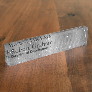 Rugged Gray Namplate Namensplakette