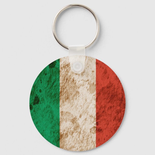 Rugged Italian Flag Schlüsselanhänger (Vorderseite)
