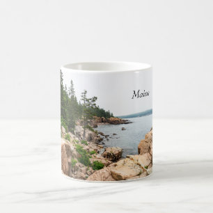 Rugged Maine Küste in Acadia Nationalpark Kaffeetasse