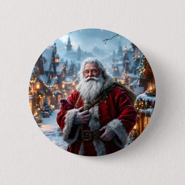 Rugged Santa Button (Vorderseite)