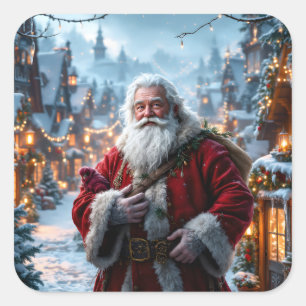 Rugged Santa Stickers