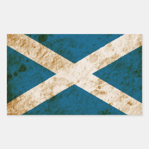 Rugged Scottish Flag Rechteckiger Aufkleber