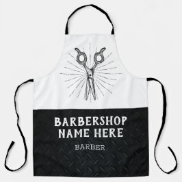 Rugged Trendy Modern Barbershop Ap Schürze