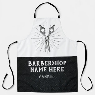 Rugged Trendy Modern Barbershop Ap Schürze