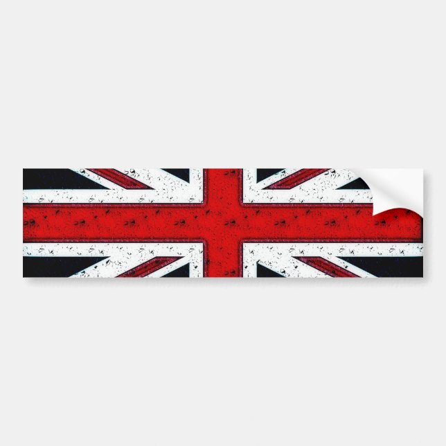 Rugged Union Jack Autoaufkleber (Vorne)