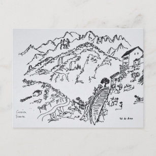 Rugged Val d'Asco   Korsika, Frankreich Postkarte