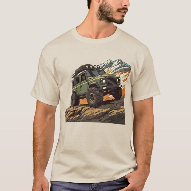 Rugged Vintager T - Shirt des Landruderverteidiger (Vorderseite)