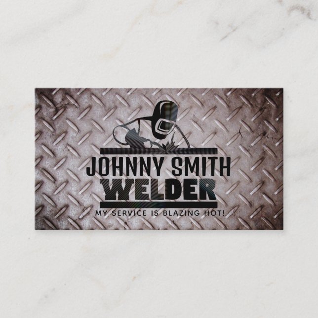 Rugged Welder Business Cards Visitenkarte (Vorderseite)