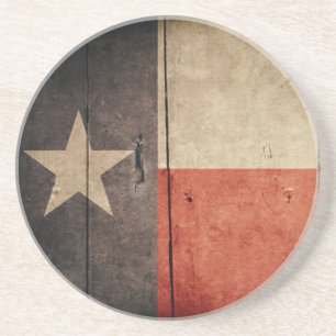 Rugged Wood Texas Flag Getränkeuntersetzer