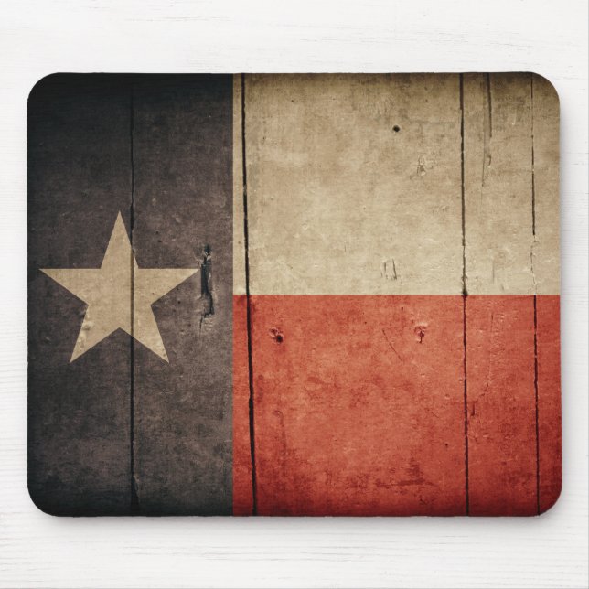 Rugged Wood Texas Flag Mousepad (Vorne)