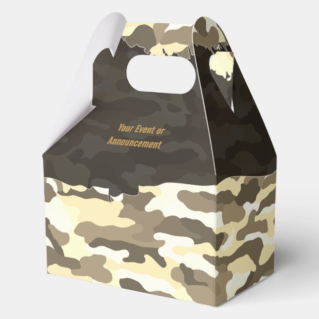 Rugged Wüste Camouflage Personalisiert Gefälligkei Geschenkschachtel (Vorderseite)