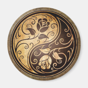 Rugged Yin Yang Rose Magnet