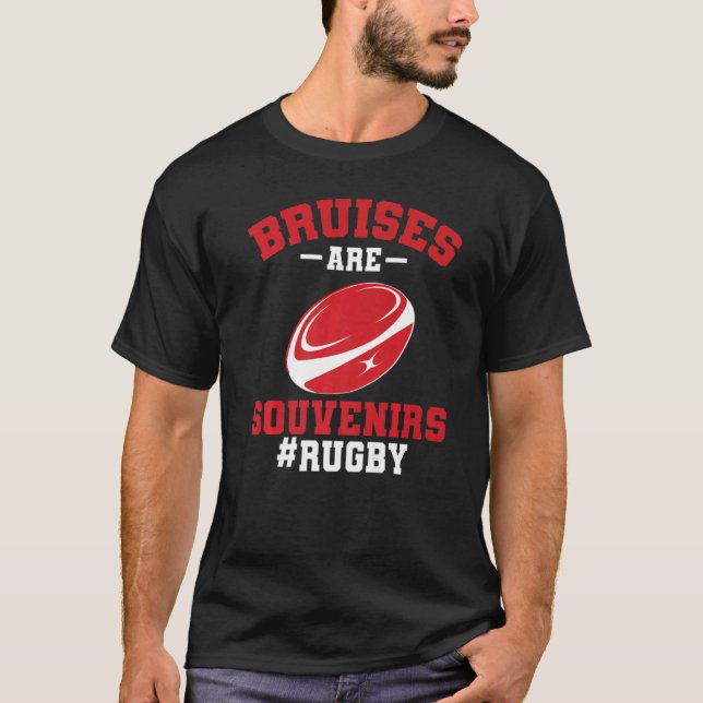 Rugger League Rugby Player Bruises are Souvenirs T-Shirt (Vorderseite)
