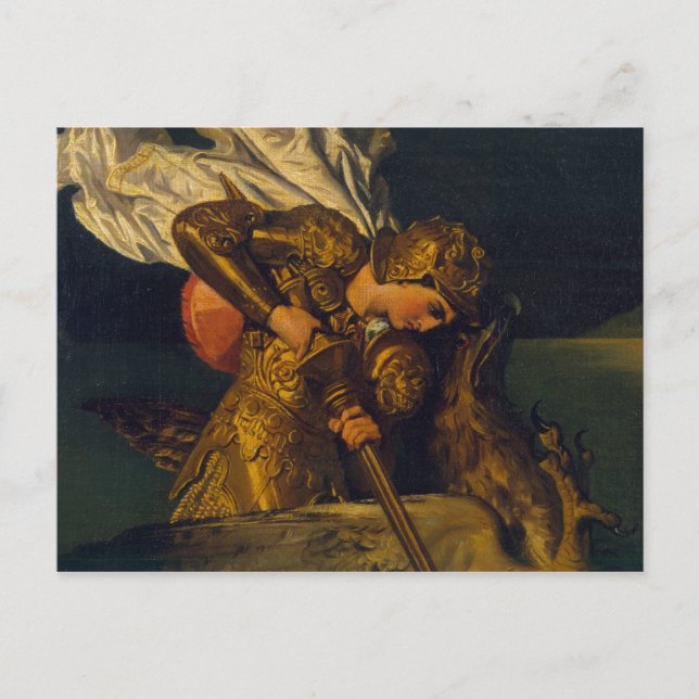 Ruggiero Rettung Angelica Postkarte (Vorderseite)