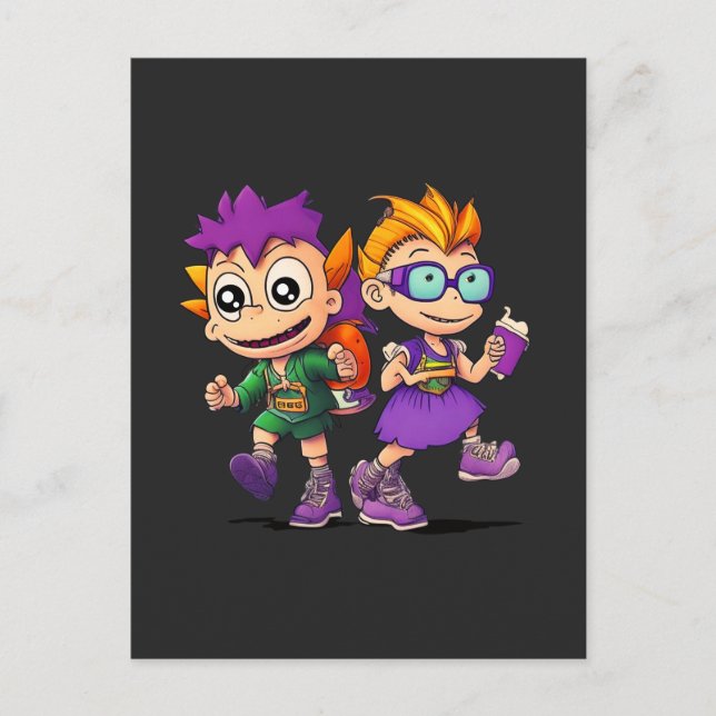 Rugrats - Reptar auf der Lose: Ein Abenteuer der R Postkarte (Vorderseite)