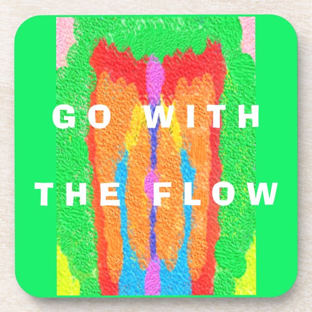 Rugs und Rags abstrakte Reinkunst Getränkeuntersetzer (Vorderseite)