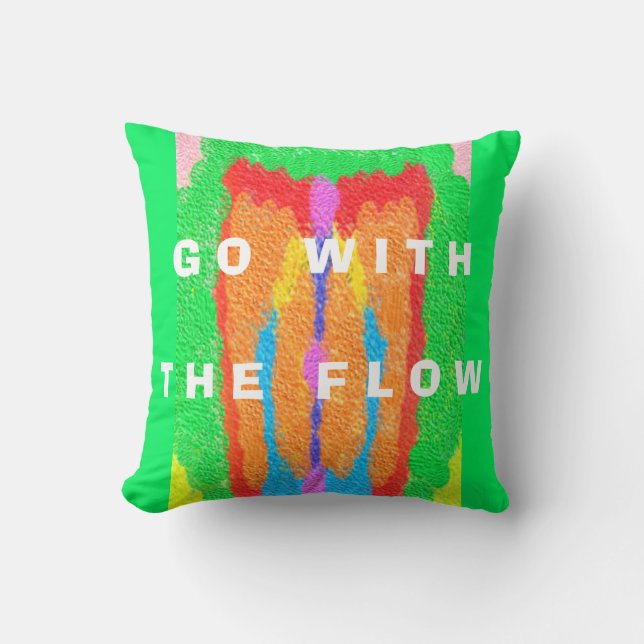 Rugs und Rags abstrakte Reinkunst Kissen (Vorderseite)