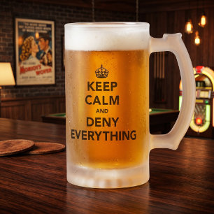 Ruhe behalt und alles verweigern mattglas bierglas