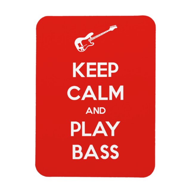 Ruhe behalt und Bass spielen Magnet (Vertikal)