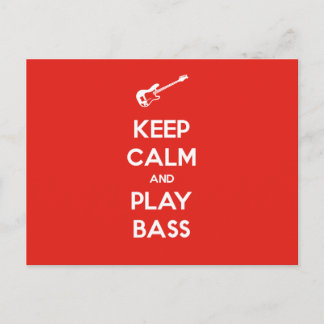 Ruhe behalt und Bass spielen Postkarte