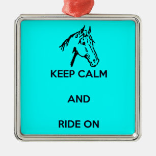 Ruhe behalt und Fahrt weiter Silbernes Ornament