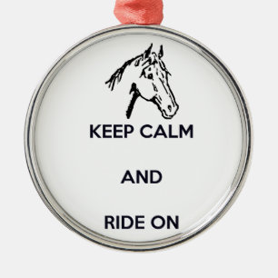 Ruhe behalt und Fahrt weiter Silbernes Ornament