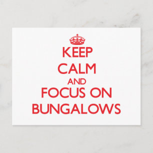 Ruhe behalt und Konzentration auf Bungalows Postkarte