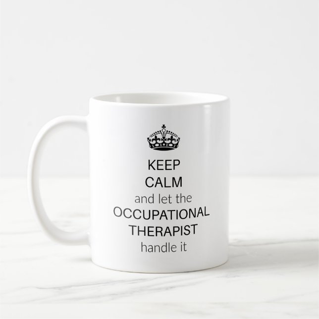 Ruhe behalt und lass des OT-Handles Kaffeetasse (Links)