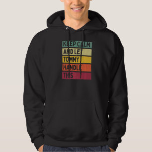 Ruhe behalt und Lass Tommy Handle dieses Retro-Ang Hoodie