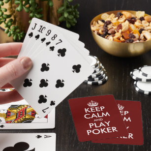 Ruhe behalt und Poker spielen lustige Spielkarten