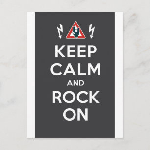 Ruhe behalt und Rock on Postkarte