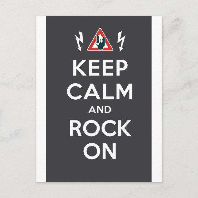 Ruhe behalt und Rock on Postkarte (Vorderseite)