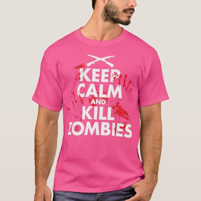Ruhe behalt und töte Zombies T-Shirt (Vorderseite)