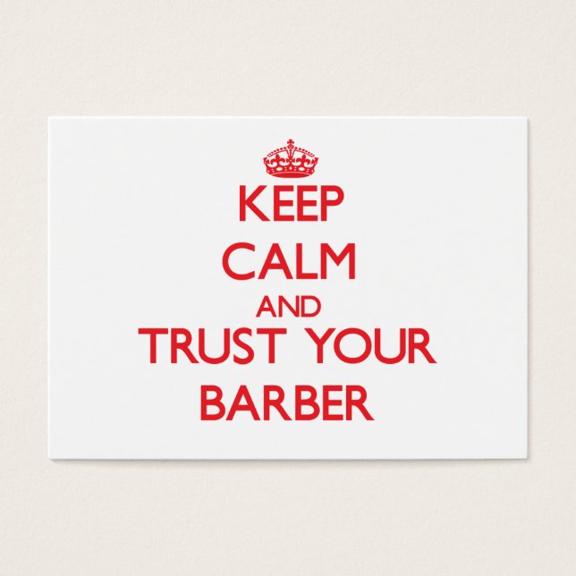 Ruhe behalt und vertraue deinem Barber. (Vorderseite)