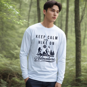Ruhe behalt und Wanderung auf dem T - Shirt