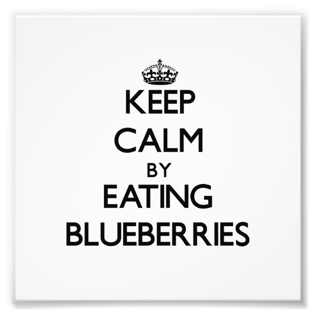 Ruhe behalten durch Blueberries essen Fotodruck (Vorne)
