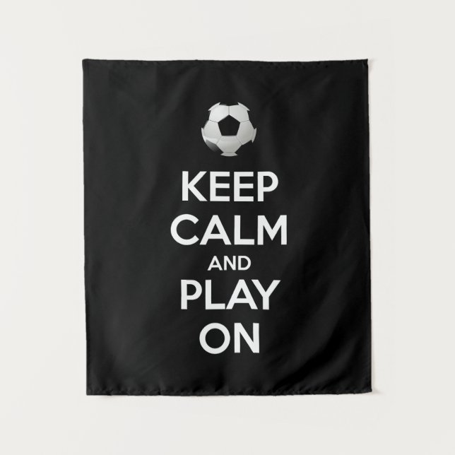 Ruhe behalten und abspielen wandteppich (Vorderseite)