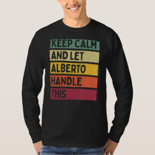Ruhe behalten und Alberto Gelassen, dieses Retro-A T-Shirt
