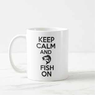 Ruhe behalten und angeln kaffeetasse