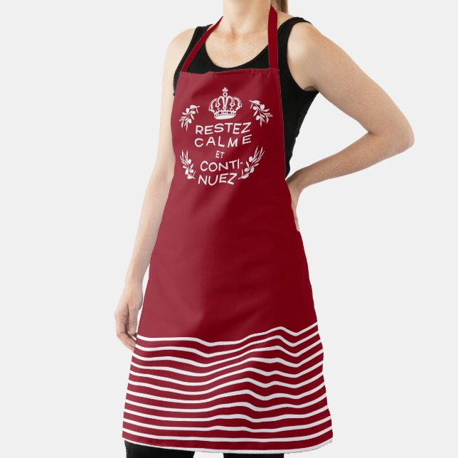 Ruhe behalten und auf Französisch weitermachen Schürze (InSitu)