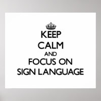 Ruhe behalten und auf Gebärdensprache achten