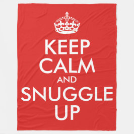 Ruhe behalten und aufgerollt (groß) fleecedecke