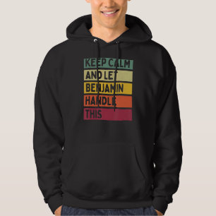 Ruhe behalten und Benjamin Lasse diesen Retro-Quot Hoodie