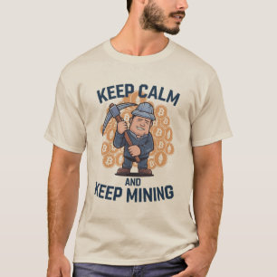 Ruhe behalten und Bergbau Behalten - Krypto Miner T-Shirt