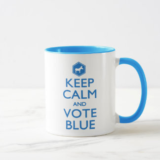 Ruhe behalten und blau wählen tasse