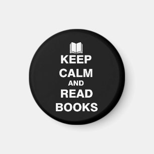 Ruhe behalten und Bücher lesen Magnet