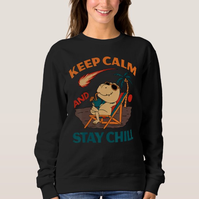 Ruhe behalten und Chill Meteor Bleibe Sweatshirt (Vorderseite)