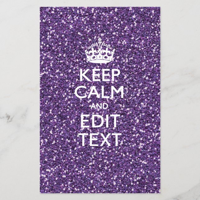 Ruhe behalten und den Glamour Ihres Textes Mauve h Flyer (Vorne)