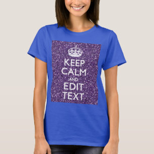 Ruhe behalten und den Glamour Ihres Textes Mauve h T-Shirt