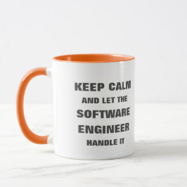 Ruhe behalten und der Software-Ingenieur gelassen. Tasse